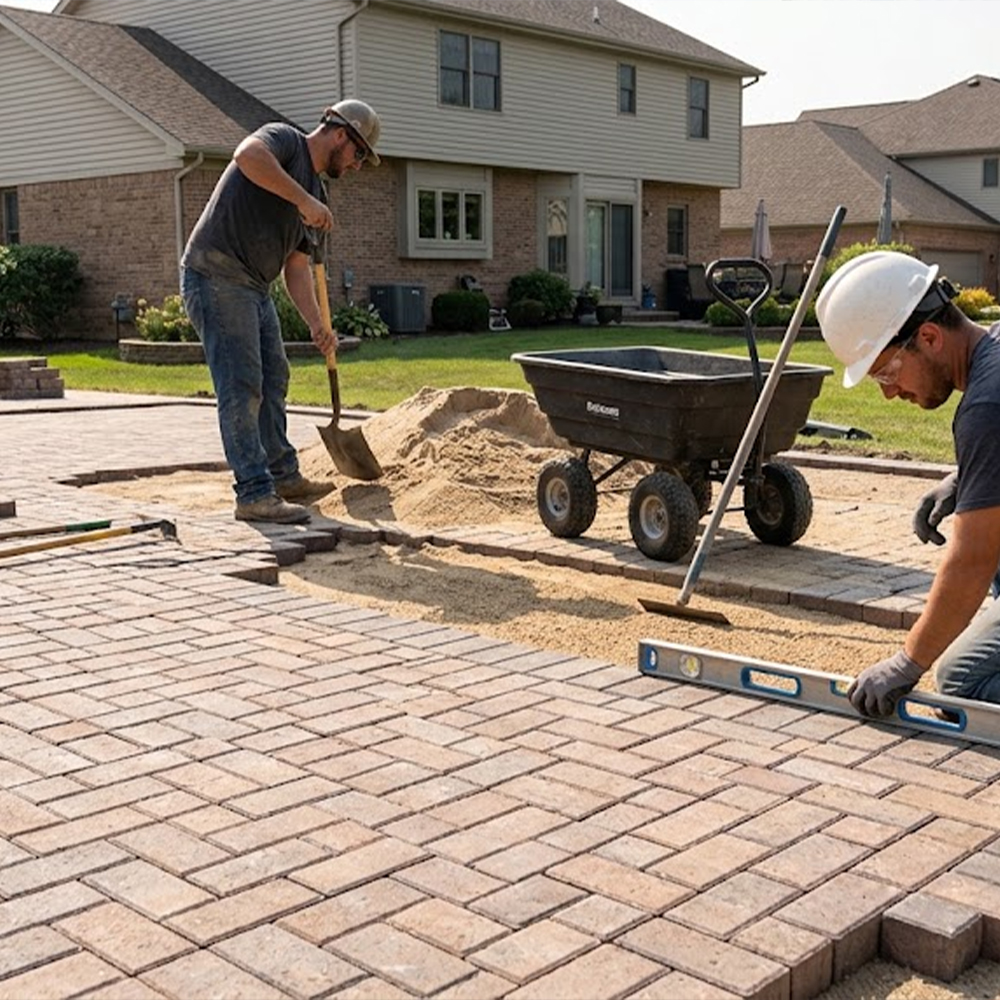 Brick Patio Installation & Construction in Livonia, MI | A-Team - patio-1